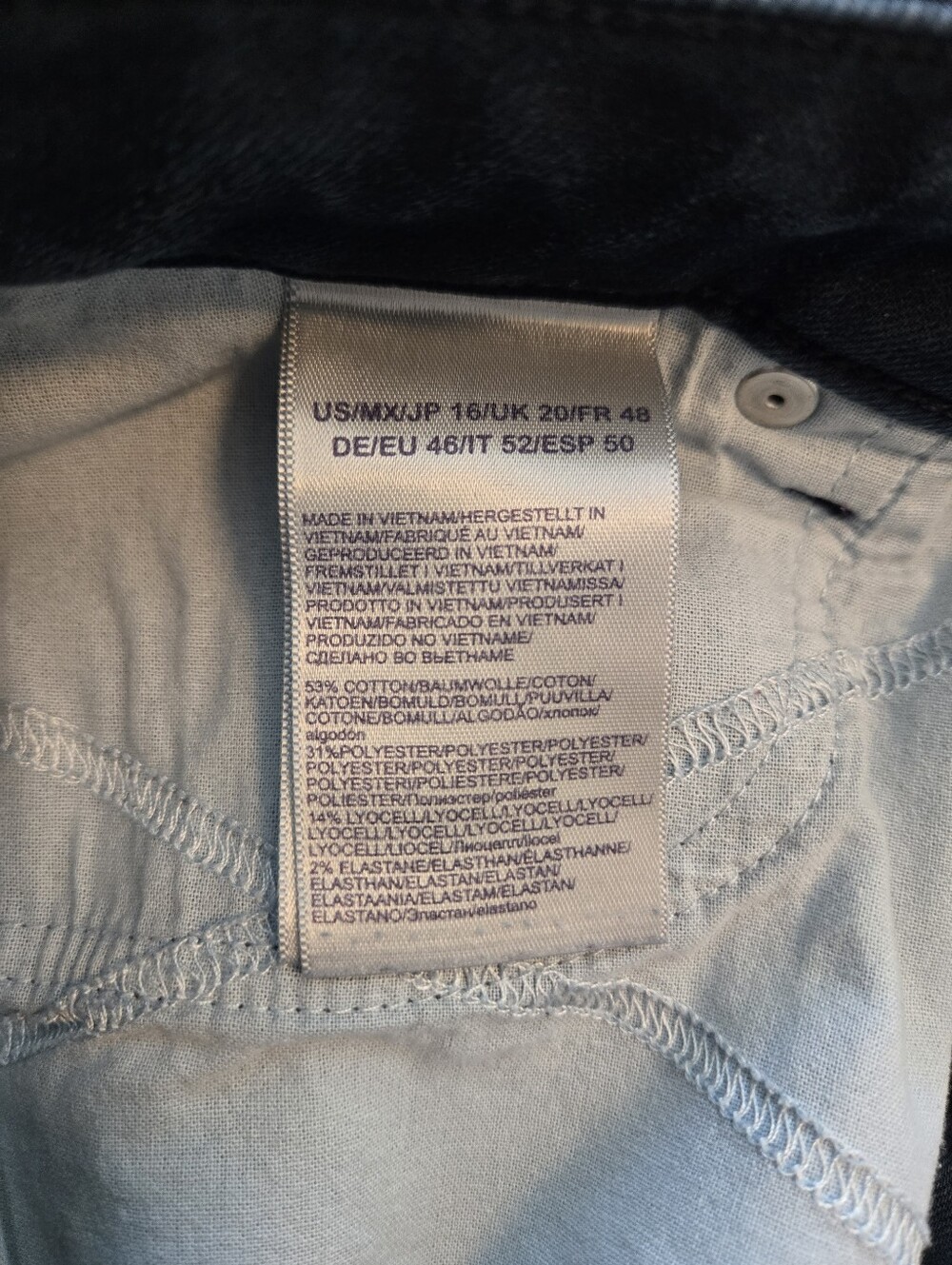 NYDJ Indigo High-Rise Straight Leg Jeans Size 16 - Picture 5 of 6